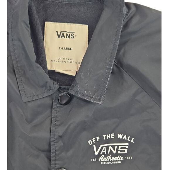 Vans | Black Coach's Jacket | Size XL - Picture 2 of 5